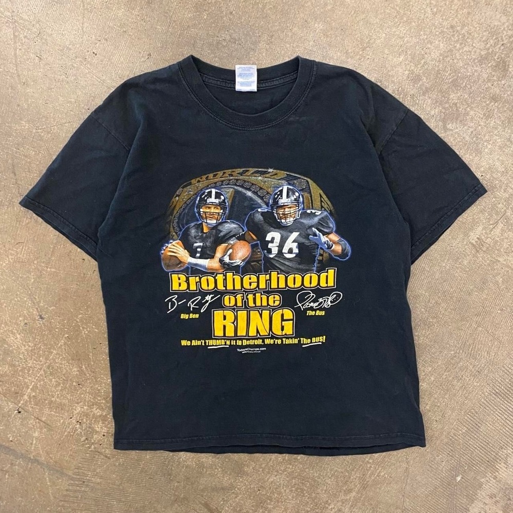 Vintage Pittsburgh Steelers NFL Big Ben and Bettis Super Bowl Champions Shirt